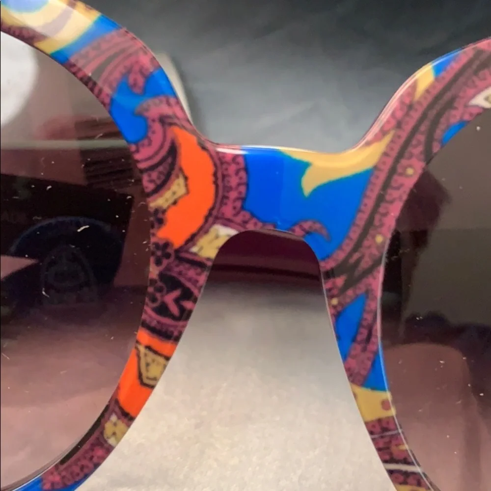 NWT ETRO Blue Paisley Sunglasses w/case